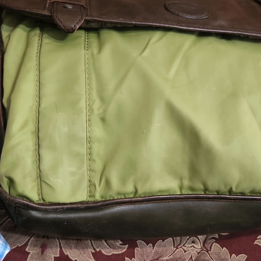 Fossil Leather/Nylon Messenger Bag - Picture 6 of 17